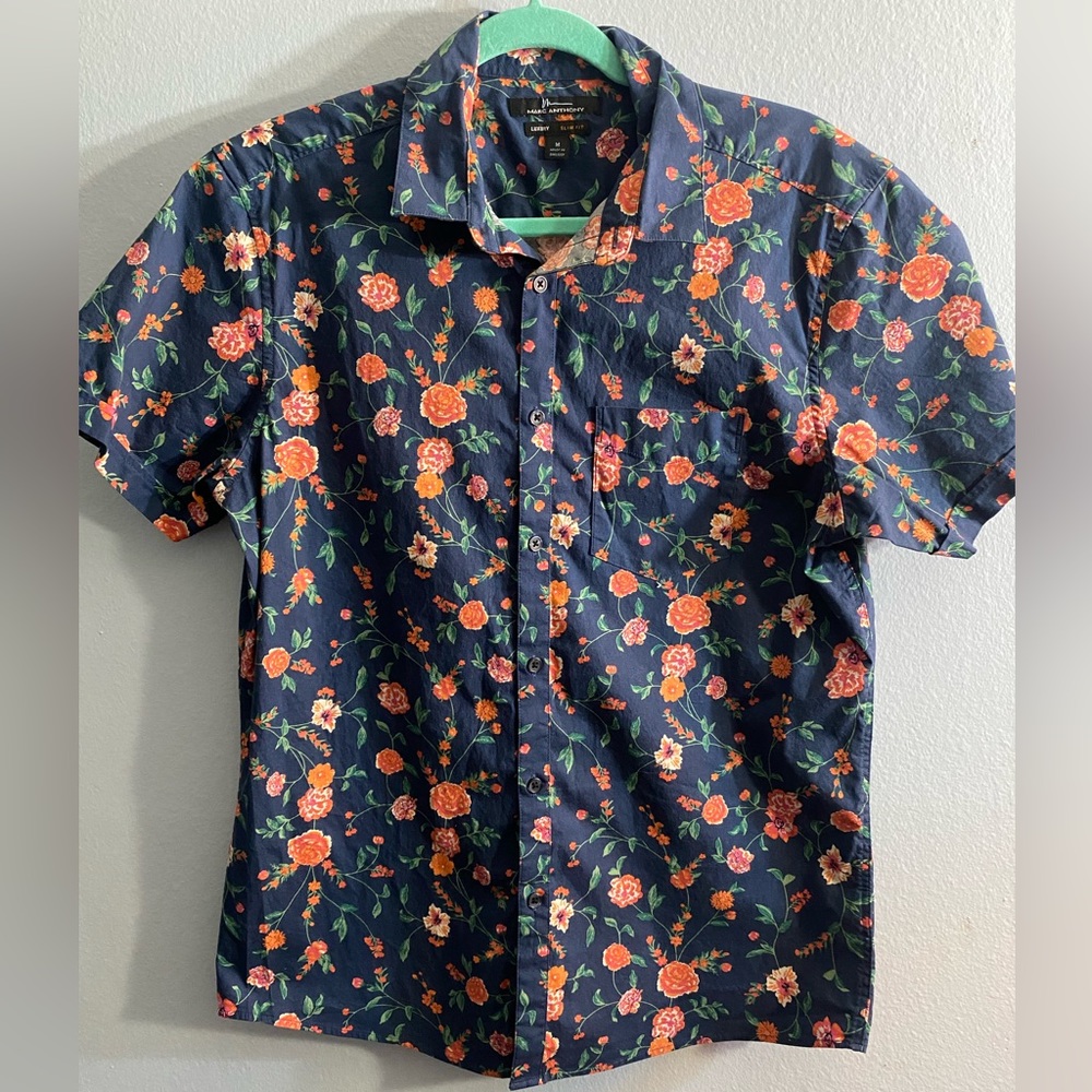 Marc Anthony Slim Fit Floral Shirt